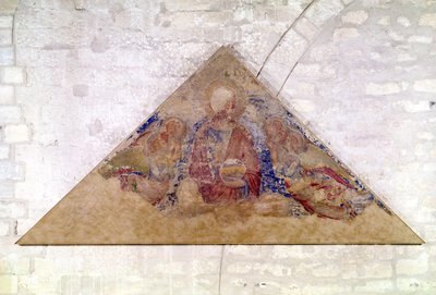 Tympanum depicting the Saviour Blessing, 1341 by Simone Martini